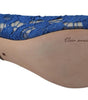 Dolce &amp; Gabbana Blue Lace Crystal Ballet Pumps Shoes