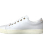 Baskets Dolce & Gabbana en cuir blanc et or avec cœur rouge