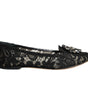 Ballerines plates en dentelle noire et cristaux Dolce & Gabbana