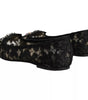 Ballerines plates en dentelle noire et cristaux Dolce & Gabbana