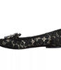 Ballerines plates en dentelle noire et cristaux Dolce & Gabbana
