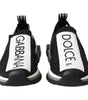 Dolce & Gabbana Black White Slip On Sorrento Sneakers Shoes