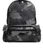Dolce & Gabbana Gray Cotton Camouflage Logo Plaque Backpack Bag