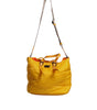Dolce & Gabbana Yellow Orange Nylon Logo Plaque Hand Shoulder Tote Bag