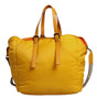 Dolce & Gabbana Yellow Orange Nylon Logo Plaque Hand Shoulder Tote Bag