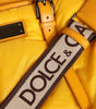 Dolce & Gabbana Yellow Orange Nylon Logo Plaque Hand Shoulder Tote Bag