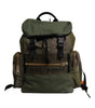 Dolce & Gabbana Green Patchwork Travel Backpack Military Bag