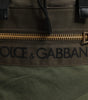 Dolce & Gabbana Green Patchwork Travel Backpack Military Bag