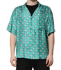 Dolce & Gabbana Green Printed Short Sleeves Casual Shirt