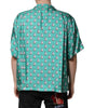 Dolce & Gabbana Green Printed Short Sleeves Casual Shirt