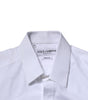 Dolce & Gabbana White Cotton GOLD Long Sleeves Formal Shirt