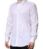Dolce & Gabbana White Cotton GOLD Long Sleeves Formal Shirt