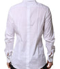Dolce & Gabbana White Cotton GOLD Long Sleeves Formal Shirt