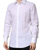 Dolce & Gabbana White Cotton Long Sleeves GOLD Formal Shirt