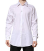 Dolce & Gabbana White Cotton GOLD Long Sleeves Formal Shirt