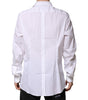 Dolce & Gabbana White Cotton GOLD Long Sleeves Formal Shirt