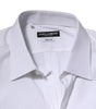 Dolce & Gabbana White Cotton GOLD Long Sleeves Formal Shirt