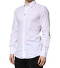 Dolce & Gabbana White Cotton GOLD Long Sleeves Formal Shirt
