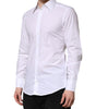 Dolce & Gabbana White Cotton GOLD Long Sleeves Formal Shirt