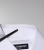Dolce & Gabbana White Cotton GOLD Long Sleeves Formal Shirt