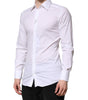 Dolce & Gabbana White Cotton GOLD Long Sleeves Formal Shirt