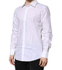 Dolce & Gabbana White Cotton GOLD Long Sleeves Formal Shirt
