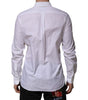 Dolce & Gabbana White Cotton MARTINI Long Sleeve Formal Shirt