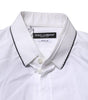 Dolce & Gabbana White Cotton GOLD Long Sleeves Formal Shirt