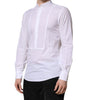 Dolce & Gabbana White Cotton Slim Long Sleeves Formal Shirt