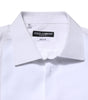 Dolce & Gabbana White Silk Bib Poplin GOLD Men Formal Shirt