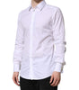 Dolce & Gabbana White GOLD Long Sleeves Dress Formal Shirt