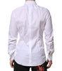 Dolce & Gabbana White GOLD Long Sleeves Dress Formal Shirt