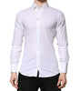 Dolce & Gabbana White GOLD Long Sleeves Dress Formal Shirt