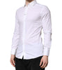 Dolce & Gabbana White GOLD Long Sleeves Dress Formal Shirt