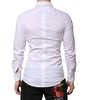 Dolce & Gabbana White GOLD Long Sleeves Dress Formal Shirt