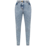 Balmain Blue Cotton Women's High-Waisted Jean
