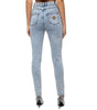 Balmain Blue Cotton Women's High-Waisted Jean