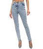 Balmain Blue Cotton Women's High-Waisted Jean