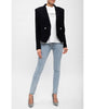 Balmain Blue Cotton Women's High-Waisted Jean