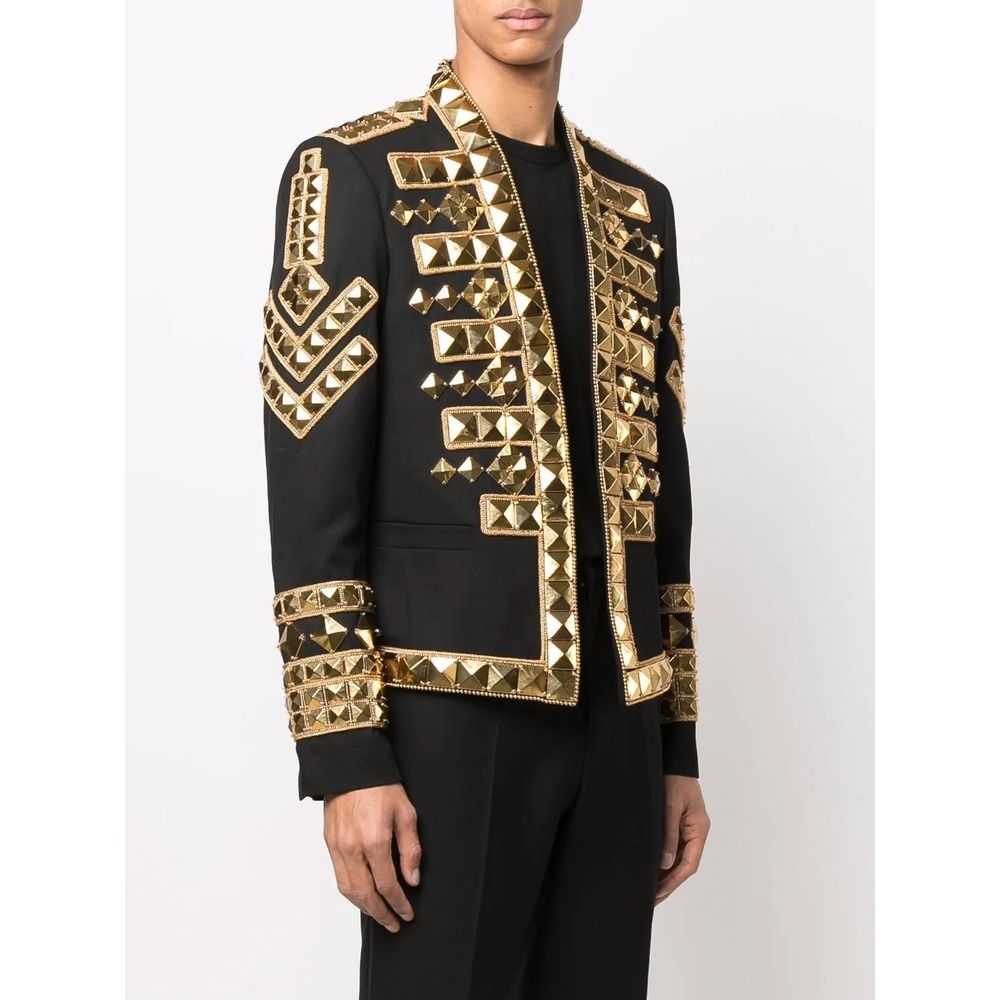 Balmain Black Acetate Men's Blazer