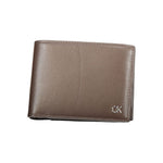 Portefeuille en cuir marron Calvin Klein