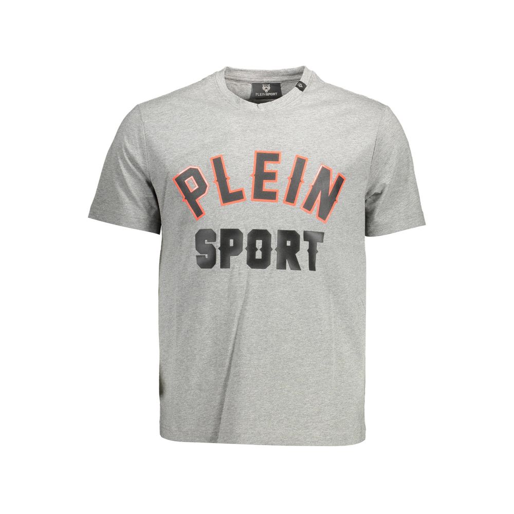 T-shirt Plein Sport en coton gris pour homme