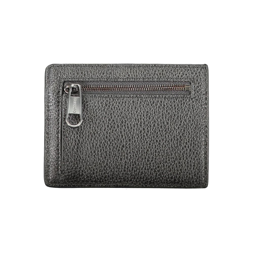 Portefeuille en cuir noir Calvin Klein