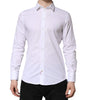 Dolce & Gabbana White GOLD Long Sleeve Dress Formal Shirt