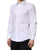 Dolce & Gabbana White GOLD Long Sleeve Dress Formal Shirt