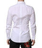 Dolce & Gabbana White GOLD Long Sleeve Dress Formal Shirt