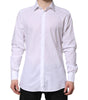 Dolce & Gabbana White GOLD Cotton Long Sleeves Formal Shirt
