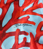 Dolce & Gabbana Blue Red Coral Print Wrap Robe Coat Jacket