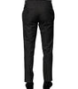 Dolce & Gabbana Gray Cotton Patterned Formal Pants