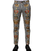 Dolce & Gabbana Multicolor Striped Crown Pants